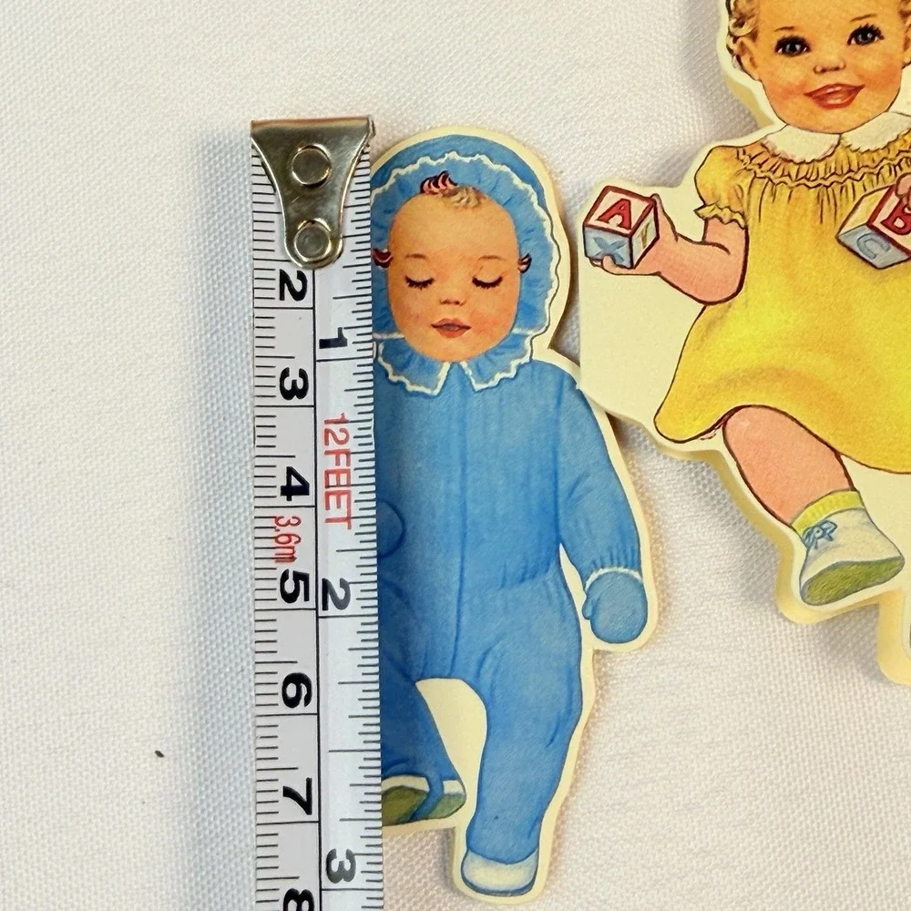 12 Vintage 1980's Merrimack Die Cut Victorian Style Gift Tags Child Doll Cottage